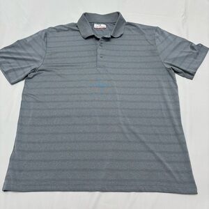 Grand Slam Golf Gray Polo Shirt with Classic Collar and Knit Texture